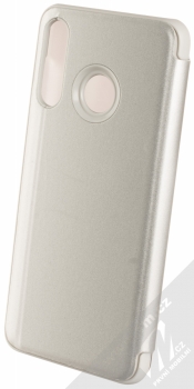 Vennus Clear View flipové pouzdro pro Huawei P30 Lite stříbrná (silver) zezadu