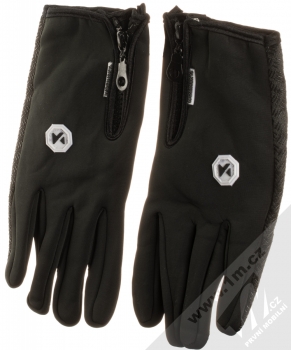 Wozinsky Touchscreen Gloves voděodolné sportovní rukavice pro kapacitní dotykový displej (WTG1BK) černá (black) samostatně