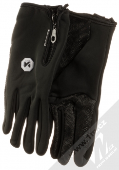 Wozinsky Touchscreen Gloves voděodolné sportovní rukavice pro kapacitní dotykový displej (WTG1BK) černá (black)