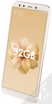 XIAOMI MI A2 4GB/32GB Global Version CZ LTE zlatá (gold) šikmo zepředu