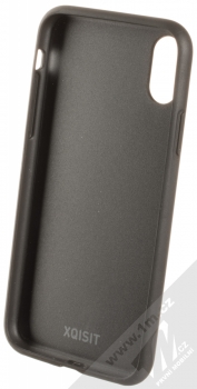 XQisit Card Case ochranný kryt s kapsičkou pro Apple iPhone X, iPhone XS černá (black) zepředu