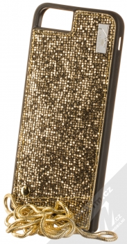 Yameina Glisten třpytivý ochranný kryt s kapsičkou a řetízkem na krk pro Apple iPhone 6 Plus, iPhone 6S Plus, iPhone 7 Plus, iPhone 8 Plus zlatá (gold)