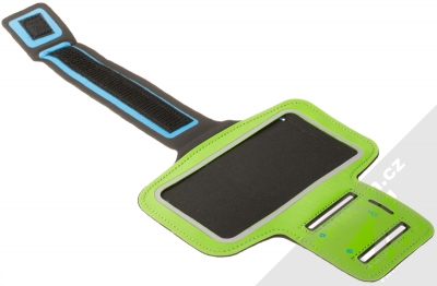 1Mcz Armband sportovní pouzdro na paži pro mobilní telefon od 5.0 do 6.0 palců zelená (green) rozepnuté