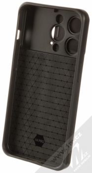 1Mcz Armor CamShield odolný ochranný kryt s držákem na prst pro Apple iPhone 14 Pro černá (black) zepředu