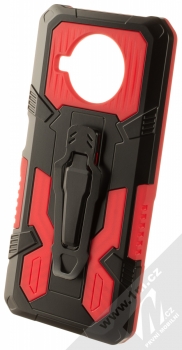 1Mcz Armor Clip-On odolný ochranný kryt s kovovým klipem pro Xiaomi Mi 10T Lite 5G červená černá (red black)