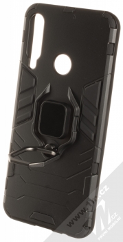 1Mcz Armor Ring odolný ochranný kryt s držákem na prst pro Huawei Y6p černá (black) otevřené