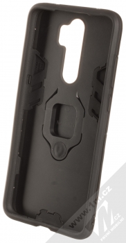 1Mcz Armor Ring odolný ochranný kryt s držákem na prst pro Xiaomi Redmi Note 8 Pro černá (black) zepředu