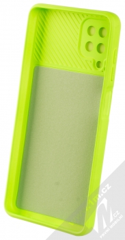 1Mcz CamShield Soft ochranný kryt pro Samsung Galaxy A12, Galaxy M12 limetkově zelená (lime green) zepředu