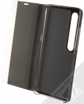 1Mcz Canvas Sleep Flip Cover flipové pouzdro pro Xiaomi Mi 10, Mi 10 Pro černá (black) otevřené