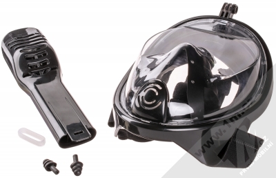 1Mcz Celoobličejová šnorchlovací maska velikost L-XL černá (black) balení