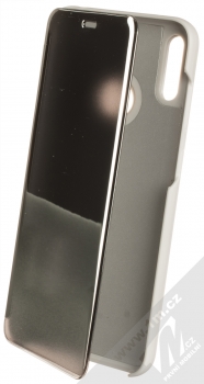 1Mcz Clear View flipové pouzdro pro Huawei Y7 (2019) stříbrná (silver)