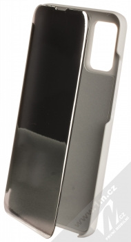 1Mcz Clear View flipové pouzdro pro Samsung Galaxy A02s stříbrná (silver)