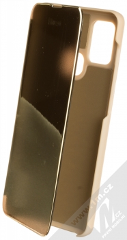 1Mcz Clear View flipové pouzdro pro Samsung Galaxy A21s zlatá (gold)