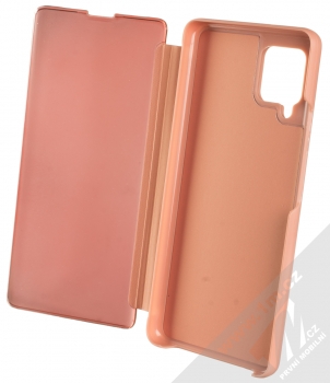 1Mcz Clear View flipové pouzdro pro Samsung Galaxy A42 5G růžová (pink) otevřené