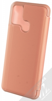 1Mcz Clear View flipové pouzdro pro Samsung Galaxy M21 růžová (pink) zezadu