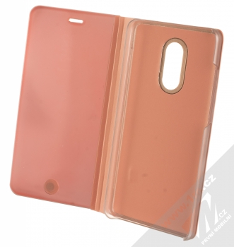 1Mcz Clear View flipové pouzdro pro Xiaomi Redmi Note 4 (Global Version) růžová (pink) otevřené