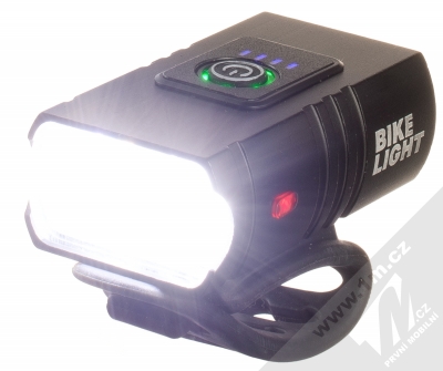 1Mcz DT-007 přední a zadní LED světlo na kolo a koloběžku černá (black) přední světlo
