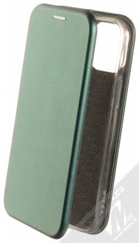 1Mcz Elegance Book flipové pouzdro pro Apple iPhone 12 mini tmavě zelená (dark green)
