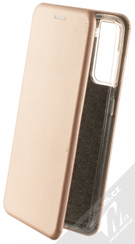 1Mcz Elegance Book flipové pouzdro pro Samsung Galaxy S21 růžově zlatá (rose gold)
