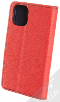 1Mcz Fancy Book flipové pouzdro pro Apple iPhone 12 mini červená modrá (red blue) zezadu