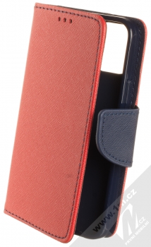 1Mcz Fancy Book flipové pouzdro pro Apple iPhone 12 mini červená modrá (red blue)