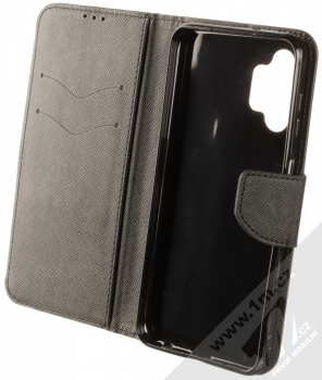 1Mcz Fancy Book flipové pouzdro pro Samsung Galaxy A13 4G černá (black) otevřené