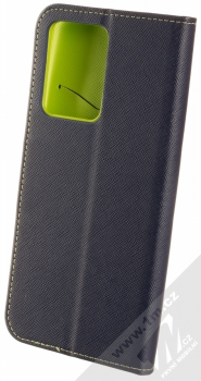 1Mcz Fancy Book flipové pouzdro pro Xiaomi 11T, 11T Pro modrá limetkově zelená (blue lime) zezadu