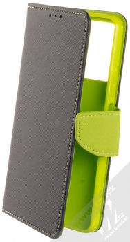 1Mcz Fancy Book flipové pouzdro pro Xiaomi Redmi Note 12 4G modrá limetkově zelená (blue lime)