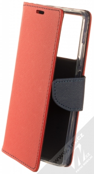 1Mcz Fancy-CY Book flipové pouzdro pro Xiaomi Redmi Note 12 Pro 5G, Poco X5 Pro červená modrá (red blue)