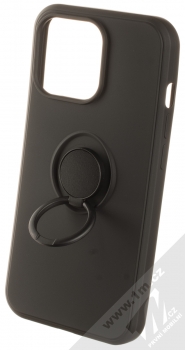 1Mcz Grip Ring ochranný kryt s držákem na prst pro Apple iPhone 13 Pro černá (black) držák
