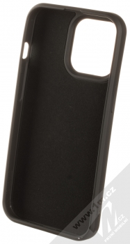 1Mcz Grip Ring ochranný kryt s držákem na prst pro Apple iPhone 13 Pro černá (black) zepředu
