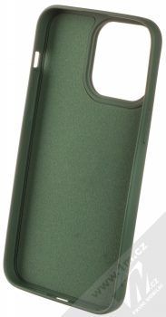 1Mcz Grip Ring ochranný kryt s držákem na prst pro Apple iPhone 14 Pro Max tmavě zelená (forest green) zepředu