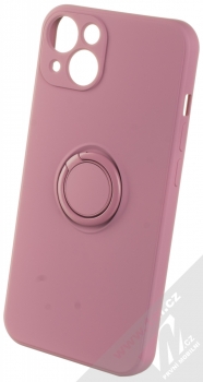 1Mcz Grip Ring Skinny ochranný kryt s držákem na prst pro Apple iPhone 13 purpurová (purple)