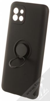 1Mcz Grip Ring Skinny ochranný kryt s držákem na prst pro Samsung Galaxy A03 černá (black) držák