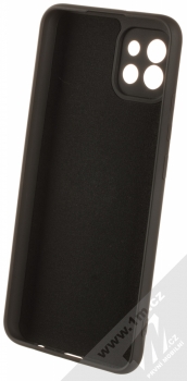 1Mcz Grip Ring Skinny ochranný kryt s držákem na prst pro Samsung Galaxy A03 černá (black) zepředu