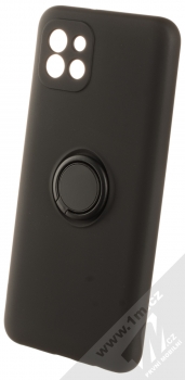 1Mcz Grip Ring Skinny ochranný kryt s držákem na prst pro Samsung Galaxy A03 černá (black)