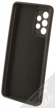 1Mcz Grip Ring Skinny ochranný kryt s držákem na prst pro Samsung Galaxy A52, Galaxy A52 5G, Galaxy A52s 5G černá (black) zepředu