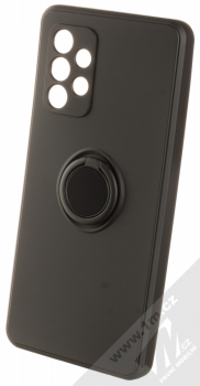1Mcz Grip Ring Skinny ochranný kryt s držákem na prst pro Samsung Galaxy A52, Galaxy A52 5G, Galaxy A52s 5G černá (black)