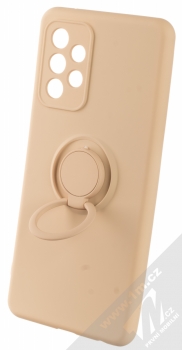 1Mcz Grip Ring Skinny ochranný kryt s držákem na prst pro Samsung Galaxy A52, Galaxy A52 5G, Galaxy A52s světle růžová (powder pink) držák