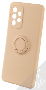 1Mcz Grip Ring Skinny ochranný kryt s držákem na prst pro Samsung Galaxy A52, Galaxy A52 5G, Galaxy A52s světle růžová (powder pink)