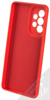 1Mcz Grip Ring Skinny ochranný kryt s držákem na prst pro Samsung Galaxy A53 5G červená (red) zepředu