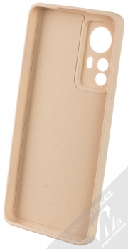 1Mcz Grip Ring Skinny ochranný kryt s držákem na prst pro Xiaomi 12, Xiaomi 12X světle růžová (powder pink) zepředu