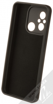 1Mcz Grip Ring Skinny ochranný kryt s držákem na prst pro Xiaomi Redmi 12C, Poco C55 černá (black) zepředu