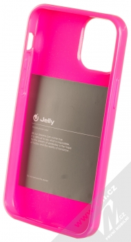 1Mcz Jelly TPU ochranný kryt pro Apple iPhone 12 mini sytě růžová (hot pink) zepředu