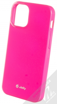 1Mcz Jelly TPU ochranný kryt pro Apple iPhone 12 mini sytě růžová (hot pink)