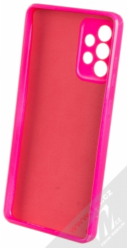 1Mcz Jelly TPU ochranný kryt pro Samsung Galaxy A72, Galaxy A72 5G sytě růžová (hot pink) zepředu