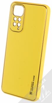 1Mcz Leather Case ochranný kryt pro Xiaomi Redmi Note 11 (Global version), Note 11S (Global version) žlutá (yellow)