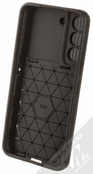 1Mcz Lens Ring odolný ochranný kryt pro Samsung Galaxy S22 5G černá (all black) zepředu