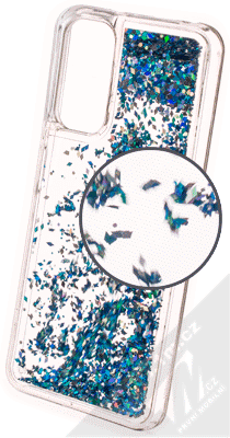 1Mcz Liquid Diamond Sparkle ochranný kryt s přesýpacím efektem třpytek pro Xiaomi Redmi Note 11 (Global version), Redmi Note 11S (Global version) tyrkysová (turquoise)