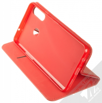 1Mcz Magnet Book Color flipové pouzdro pro Samsung Galaxy A20s červená (red) stojánek